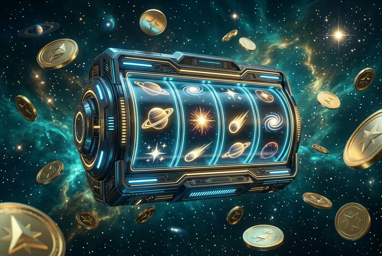 Cosmic slot reels in a nebula