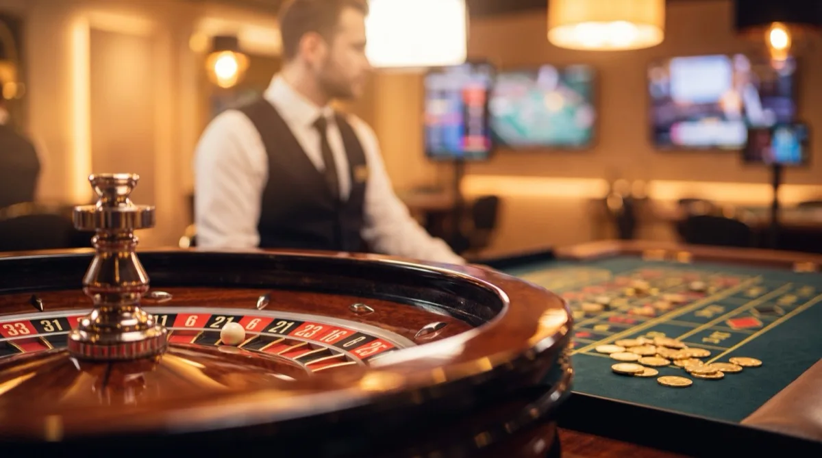 Live roulette wheel