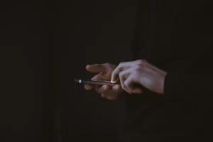 Person holding a smartphone